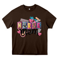 Chocolate Brown nurse mom Heavy Core Tee - FaDigitalArtStudio