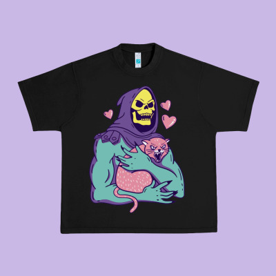 Skeletor's Hug Cat Urban Heavy Tee Designed By Artisfamous