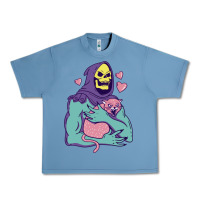 Pebble Blue skeletor's hug cat Urban Heavy Tee - artisFamous