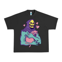 Pigment Black skeletor's hug cat Urban Heavy Tee - artisFamous