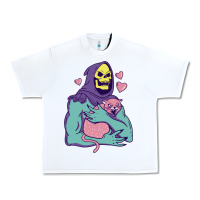 White skeletor's hug cat Urban Heavy Tee - artisFamous