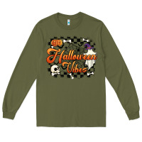 Army Green halloween vibes Long Sleeve Tee - Artiststas