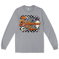 Heather Grey halloween vibes Long Sleeve Tee - Artiststas