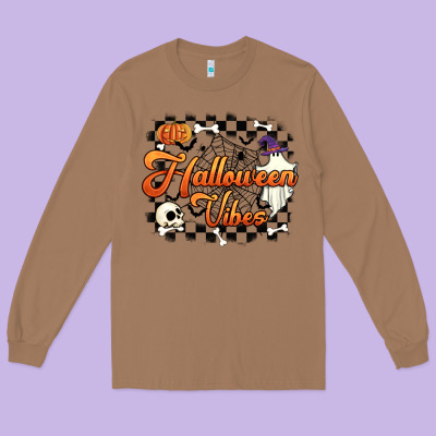 Halloween Vibes Long Sleeve Tee Designed By Artiststas