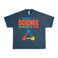 Midnight Navy UNIVERSITY OF SCIENCE PROFESSOR OF LOGIC Urban Heavy Tee - artisFamous