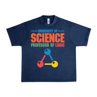 Navy UNIVERSITY OF SCIENCE PROFESSOR OF LOGIC Urban Heavy Tee - artisFamous