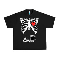 Black dad skeleton halloween beer pizza Urban Heavy Tee - artisFamous