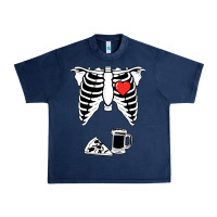 Navy dad skeleton halloween beer pizza Urban Heavy Tee - artisFamous