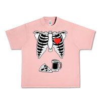 Salmon dad skeleton halloween beer pizza Urban Heavy Tee - artisFamous