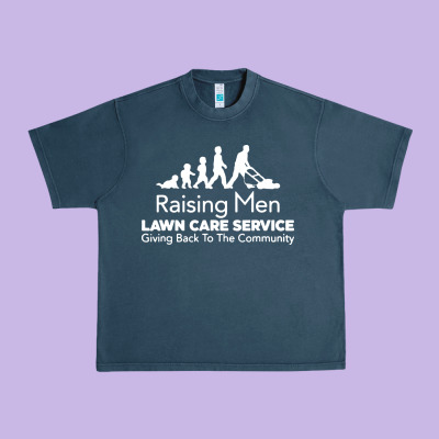 Raising Men Lawn Care Urban Heavy Tee Designed By Artisfamous