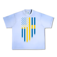 Grape Ice Sweden Swedish Roots American Flag | Canadian Roots Urban Heavy Tee - artisFamous