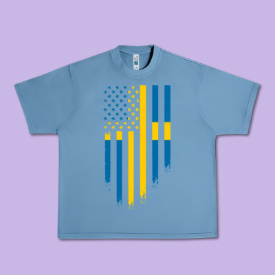 Sweden Swedish Roots American Flag | Canadian Roots Urban Heavy Tee Designed By Artisfamous