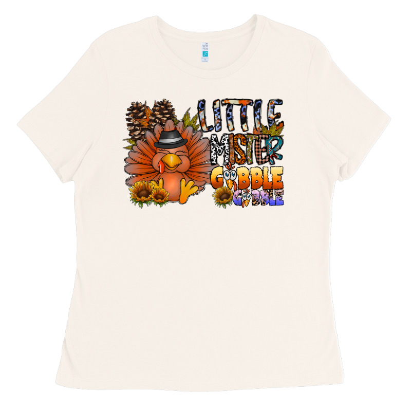 Little Mister Gobble Gobble Ladies Tee by CowhideDigitalArt | Teevron