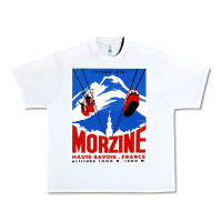 White Savoie France Blue Urban Heavy Tee - artisFamous
