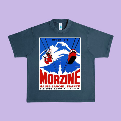 Savoie France Blue Urban Heavy Tee Designed By Artisfamous