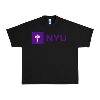 Black nyu new york university purple Urban Heavy Tee - artisFamous