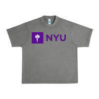 Tornado nyu new york university purple Urban Heavy Tee - artisFamous