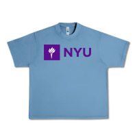 Pebble Blue nyu new york university purple Urban Heavy Tee - artisFamous