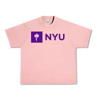 Salmon nyu new york university purple Urban Heavy Tee - artisFamous