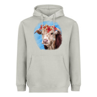Moon Dust Hereford Bull Heavyweight Hoodie - RanaPortraitStore