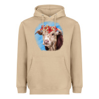 Mushroom Hereford Bull Heavyweight Hoodie - RanaPortraitStore