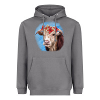 Storm Hereford Bull Heavyweight Hoodie - RanaPortraitStore