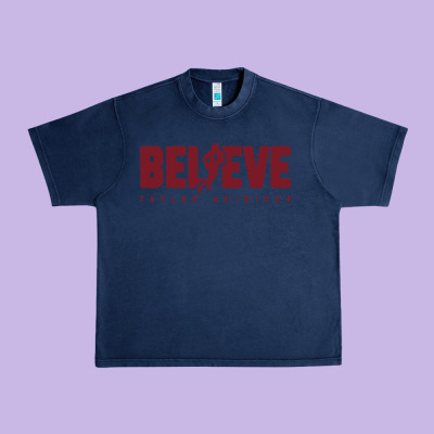 Taylor Heinicke Believe Urban Heavy Tee Designed By Artisfamous