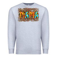 Heather Grey Leopard Sunflower Mama Premium Sweatshirt - RanaPortraitStore