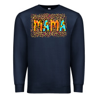 Navy Leopard Sunflower Mama Premium Sweatshirt - RanaPortraitStore