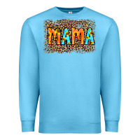 Ocean Blue Leopard Sunflower Mama Premium Sweatshirt - RanaPortraitStore