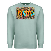 Seafoam Leopard Sunflower Mama Premium Sweatshirt - RanaPortraitStore
