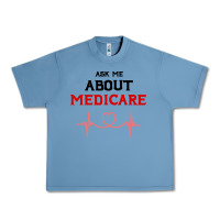 Pebble Blue ask me about medicare Urban Heavy Tee - artisFamous