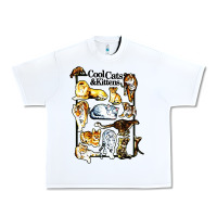 White cool cats and kittens Urban Heavy Tee - artisFamous
