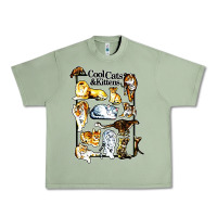 Oil Green cool cats and kittens Urban Heavy Tee - artisFamous