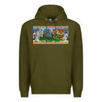 Army Green love texas armadillo license plate Premium Hoodie - BarkalooDesign