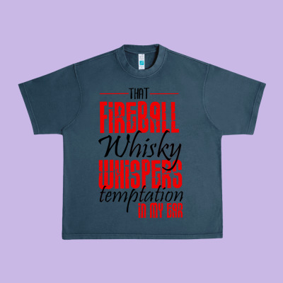 Fireball Whisky Whispers Urban Heavy Tee Designed By Artisfamous