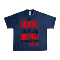 Navy fireball whisky whispers Urban Heavy Tee - artisFamous
