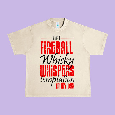 Fireball Whisky Whispers Urban Heavy Tee Designed By Artisfamous