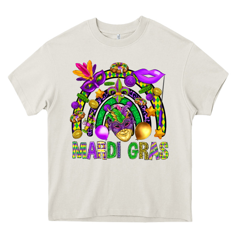 Mardi Gras Rainbow Heavy Core Tee by BundleAndBundleShop | Teevron