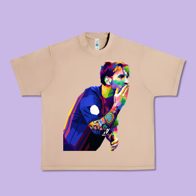 Lionel Messi Urban Heavy Tee Designed By Artisfamous