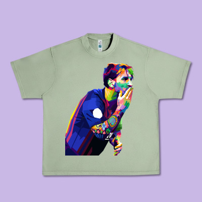Lionel Messi Urban Heavy Tee Designed By Artisfamous