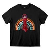 Black thanksgiving turkey rainbow Heavy Core Tee - RanaPortraitStore