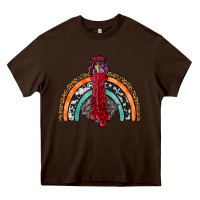 Chocolate Brown thanksgiving turkey rainbow Heavy Core Tee - RanaPortraitStore