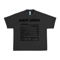 Pigment Black paper plates nutrition facts funny thanksgiving christmas Urban Heavy Tee - artisFamous