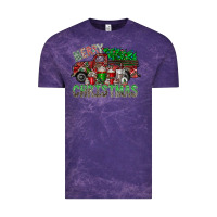 Cloud Purple merry christmas  truck Vintage Tee - CowhideDigitalArt