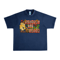 Navy Country Ass Chick Urban Heavy Tee - CowhideDigitalArt