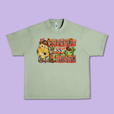 Country Ass Chick Urban Heavy Tee Designed By Cowhidedigitalart