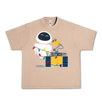 Burro wall e eve christmas light wrap graphic t shirt Urban Heavy Tee - artisFamous