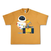 Peanut Butter wall e eve christmas light wrap graphic t shirt Urban Heavy Tee - artisFamous