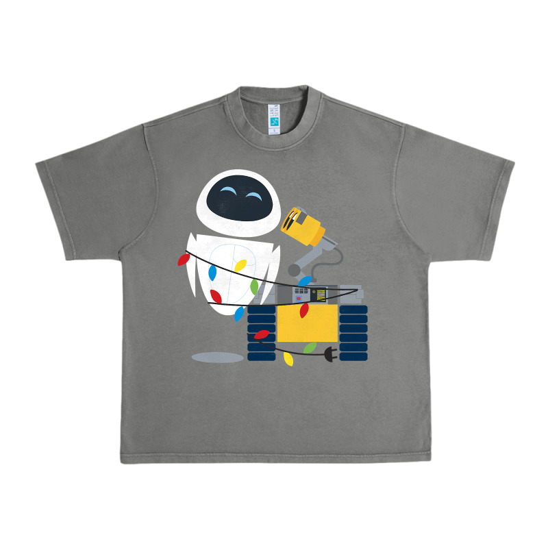 Wall E Eve Christmas Light Wrap Graphic T Shirt Urban Heavy Tee by artisFamous | Teevron
